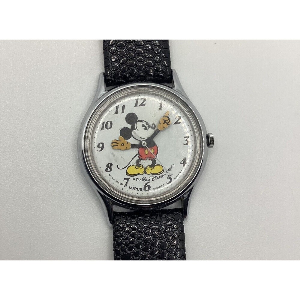 Lorus Walt Disney Mickey Mouse Wrist Watch V515-6000 Quartz Vintage NEW BATTERY